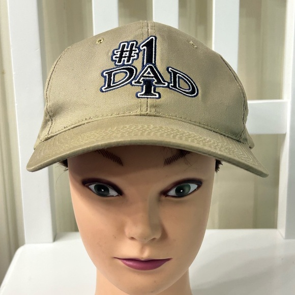 Vintage #1 Dad Adjustable SnapBack Hat Cap - Picture 2 of 8